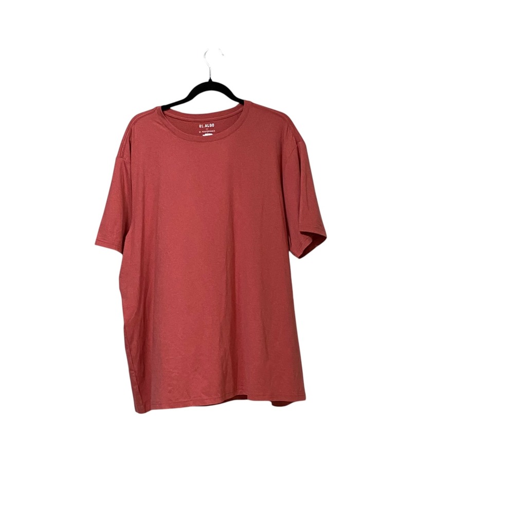 01.ALGO Performance Mens XXL Heather Red Short Sleeve T-Shirt Quick Dry UPF 40+